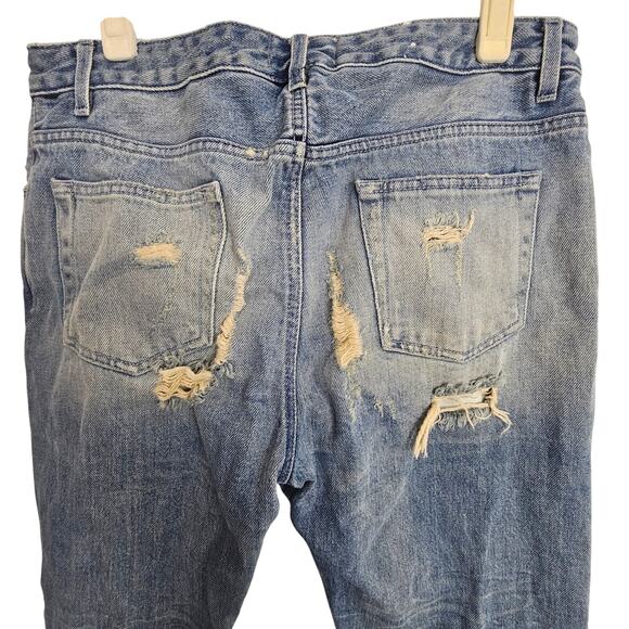 Acne Studios Womens Pop Trash Distressed Straight Cropped Jeans Sz 38 US 29/30 - Picture 9 of 11